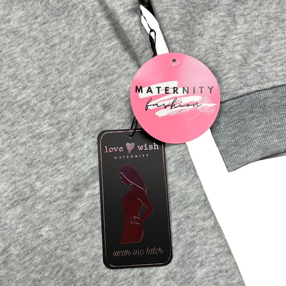 Mamahood Club Maternity Sweatshirt & Hat Set by Love Wish Maternity - Size XL - Picture 3 of 7